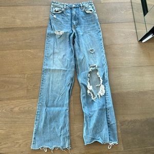 Zara Ripped Jeans Boyfriend Cut